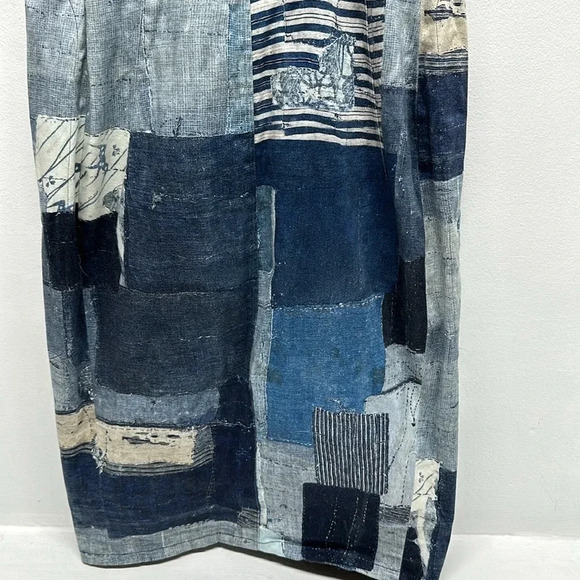 Altuzarra Dress Sleeveless Midi Patchwork Denim Print Blue IT Size 38 US XS 2 - Picture 10 of 15
